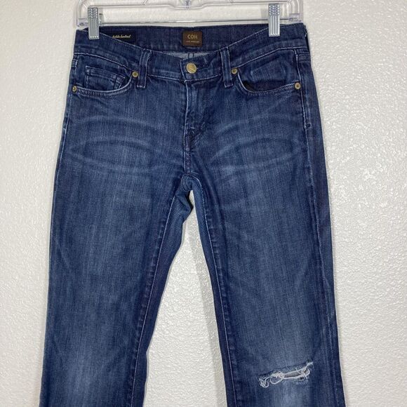 Citizens Of Humanity COH Jeans Womens 27 Blue Dita Petite Bootcut Distressed - Picture 2 of 16